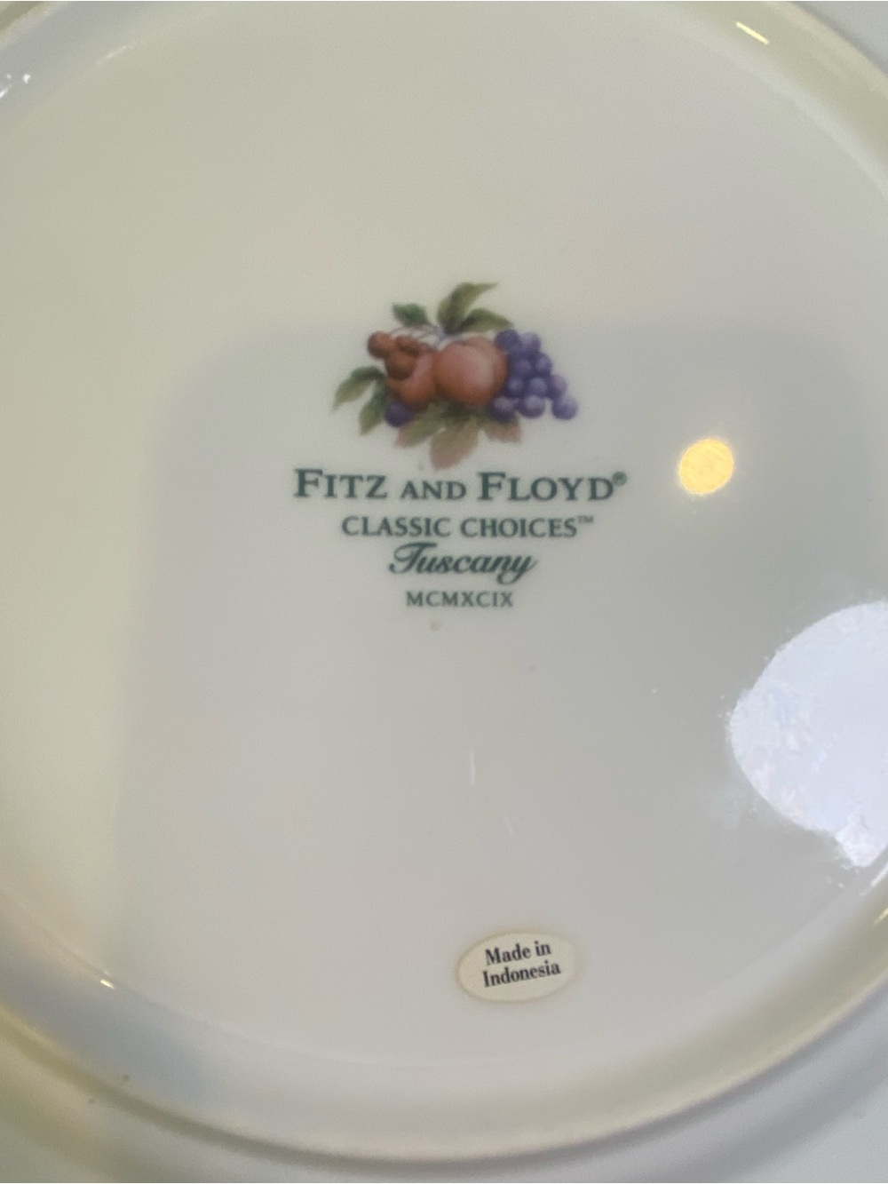 Fitz and Floyd Fruit Medley Dinner‎ Plate - Orange, Purple & Green - Picture 5 of 6